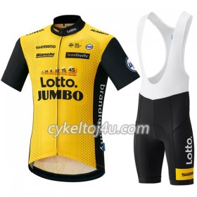 Cykeltrøje + Cykelshorts 2018 LottoNL-Jumbo Dame N001